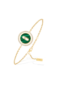Lucky Move Malachite Bracelet in Yellow Gold