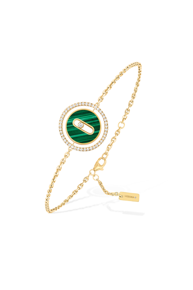 Lucky Move Malachite Bracelet in Yellow Gold