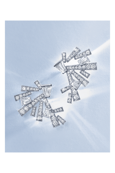 Rock Diamonds Cluster Earrings