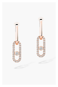 Move Link Transformable Earrings in Pink Gold