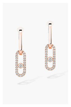 Move Link Transformable Earrings in Pink Gold