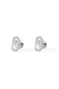 White gold diamond earrings Move Uno