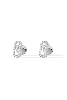 White gold diamond earrings Move Uno