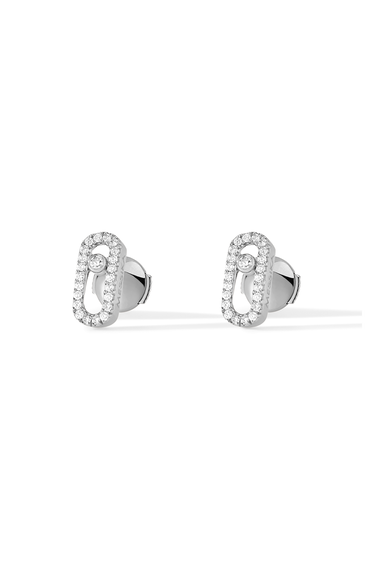 White gold diamond earrings Move Uno