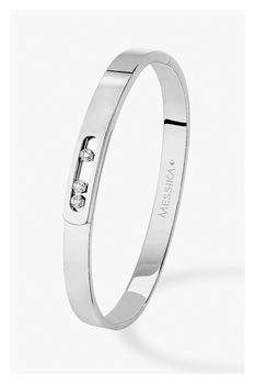 Move Noa Bangle in White Gold Size XL