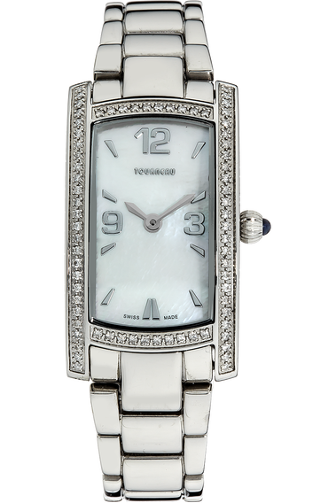 Pre Owned Tourneau Rectangle Quartz 34005 D WHT