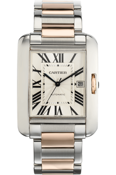 Tank Anglaise XL Rose Gold and Stainless Steel Automatic