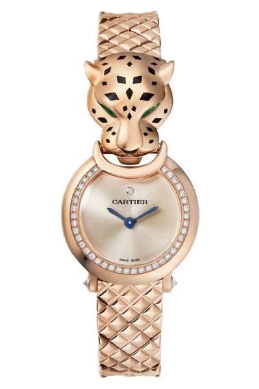 Cartier rose best sale gold watch womens