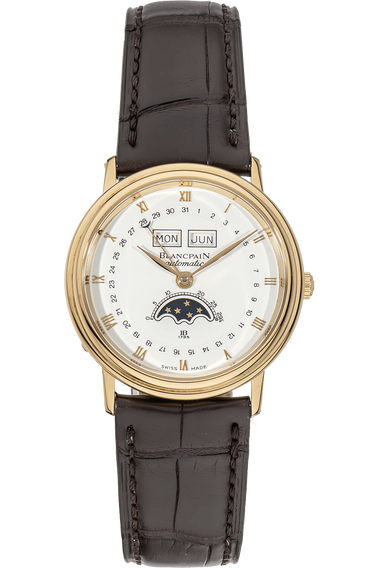 Villeret Triple Calendar Moon Phase Yellow Gold Manual