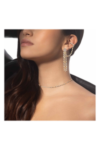D-Vibes Multi Row Earrings in Yellow Gold