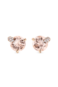 Peekaboo Morganite Ear Studs