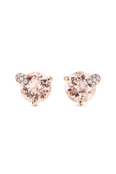 Peekaboo Morganite Ear Studs