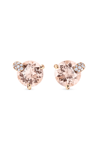 Peekaboo Morganite Ear Studs