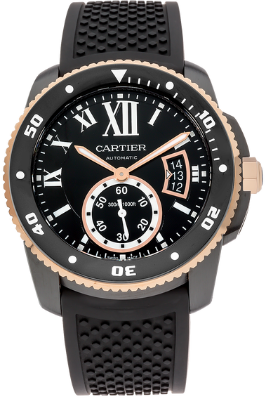 Calibre de Cartier Diver Rose Gold and PVD Stainless Steel