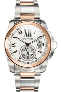Calibre de Cartier Rose Gold and Stainless Steel Automatic