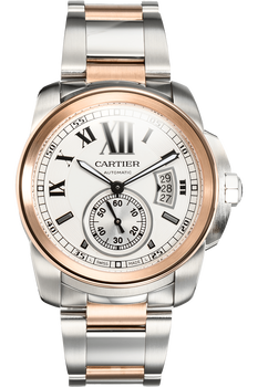 Calibre de Cartier Rose Gold and Stainless Steel Automatic