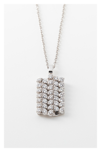 Brevetto 5-row Multi Size Pendant in White Gold