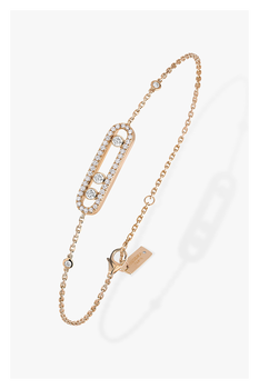 Baby Move Pav&eacute; Bracelet in Pink Gold