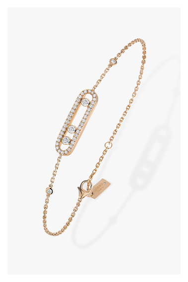 Baby Move Pav&eacute; Bracelet in Pink Gold