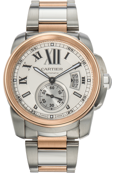 Calibre de Cartier Rose Gold and Stainless Steel Automatic