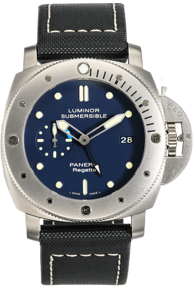 Pre Owned Panerai Luminor Submersible 1950 Regatta 3 Days GMT Titanium Automatic