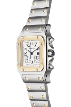 Santos Galbee Chronograph Yellow Gold and Stainless Steel Quartz