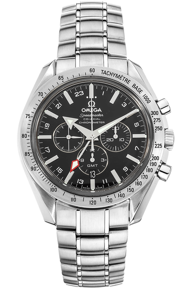 Speedmaster Broad Arrow Co-Axial GMT Stainless Steel Automatic