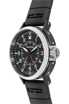 TNY 44mm Aviator GMT DLC Stainless Steel Automatic