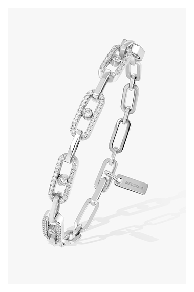 Move Link Multi Bracelet in White Gold