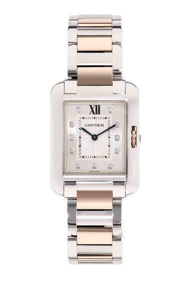 Tank Anglaise Rose Gold and Stainless Steel Quartz