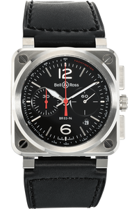 BR 03-94 Black Steel Chronograph Stainless Steel Automatic