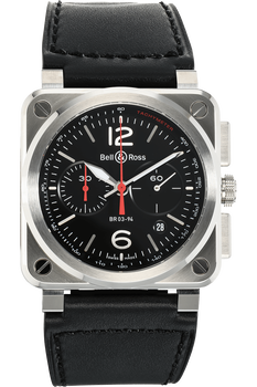 BR 03-94 Black Steel Chronograph Stainless Steel Automatic