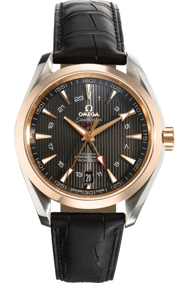 Seamaster Aqua Terra Co-Axial GMT Rose Gold and Stainless Steel Automatic
