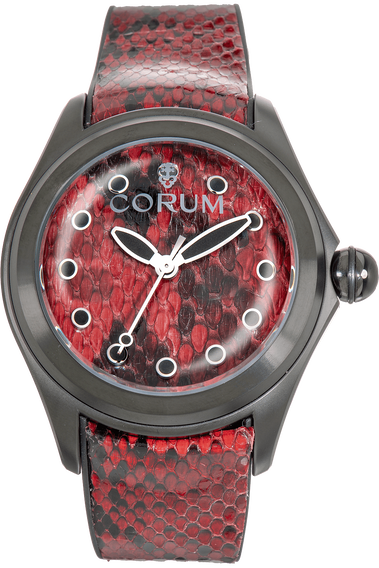 Bubble Red Python PVD Black and Stainless Steel Automatic
