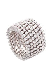 Serafino 7-row Ring Bracelet in White Gold
