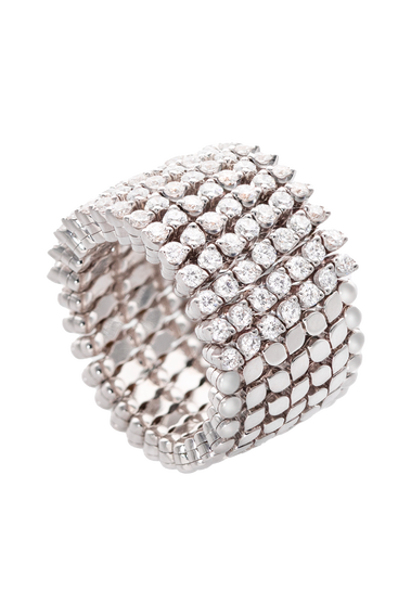 Serafino 7-row Ring Bracelet in White Gold
