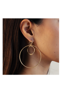 Echo Pav&eacute; Hoop Earrings