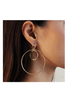 Echo Pav&eacute; Hoop Earrings