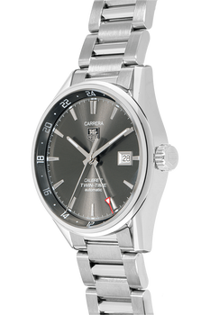 Carrera Calibre 7 Twin Time Stainless Steel Automatic