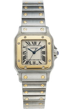 Santos Galbee Yellow Gold and Stainless Steel Automatic