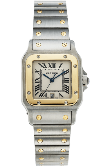 Santos Galbee Yellow Gold and Stainless Steel Automatic