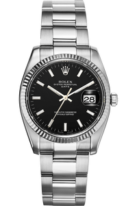 Date White Gold and Stainless Steel Automatic