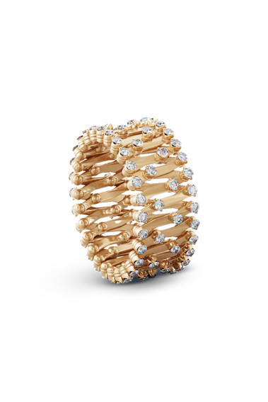 Serafino 1492 Ring Bracelet in Pink Gold