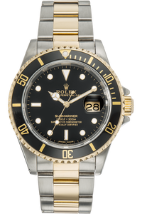 Submariner Swiss Made Dial Lug Holes Circa 1989 Yellow Gold and Stainless Steel Automatic