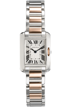 Tank Anglaise Rose Gold and Stainless Steel Quartz