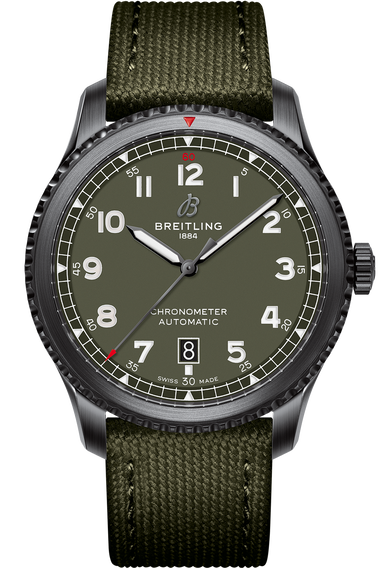 Aviator 8 Automatic 41 Black Steel Curtiss Warhawk