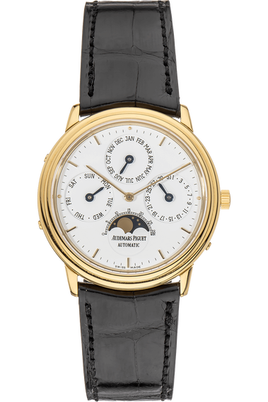 Quantieme Perpetual Calendar Circa 1980s Yellow Gold Automatic