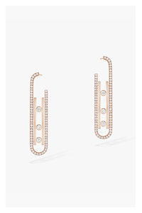 Move 10th Earrings in Pink Gold