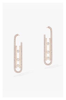 Move 10th Earrings in Pink Gold