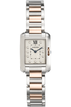 Tank Anglaise Rose Gold and Stainless Steel Quartz